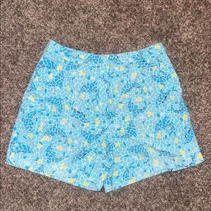 Lilly Pulitzer Blue/Yellow Print Shorts